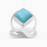 Larimar Silver Rings
