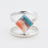Larimar Silver Rings