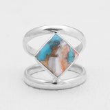 Larimar Silver Rings