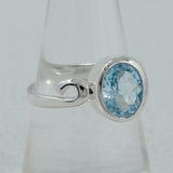 Aquamarine Silver Ring