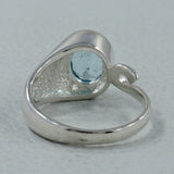 Aquamarine Silver Ring