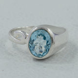 Aquamarine Silver Ring