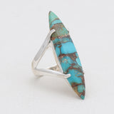 Natural Boulder Turquoise Silver Rings