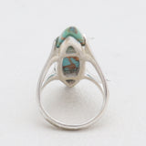 Natural Boulder Turquoise Silver Rings