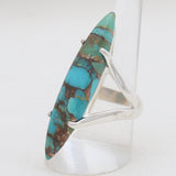 Natural Boulder Turquoise Silver Rings