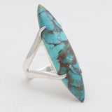 Natural Boulder Turquoise Silver Rings