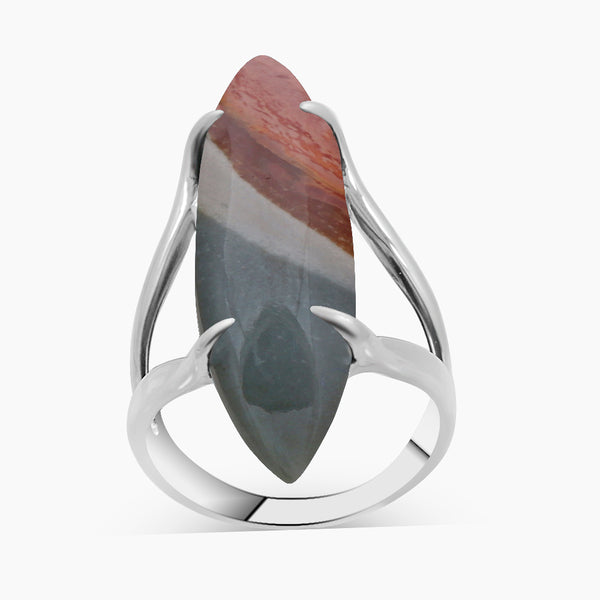 Polychrome Jasper Silver Rings