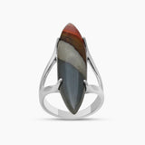 Polychrome Jasper Silver Rings