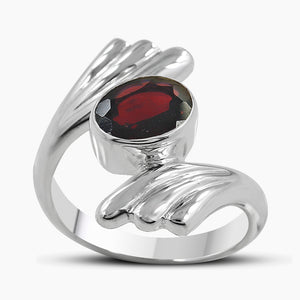925 Sterling Silver Garnet Rings