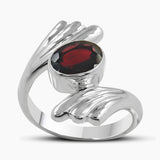 925 Sterling Silver Garnet Rings
