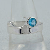 Blue Topaz Silver Rings