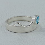 Blue Topaz Silver Rings