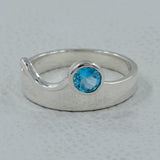 Blue Topaz Silver Rings