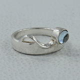 Blue Topaz Silver Rings