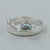 Blue Topaz Silver Rings