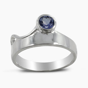 925 Sterling Silver Blue Topaz Rings