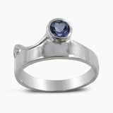 925 Sterling Silver Blue Topaz Rings