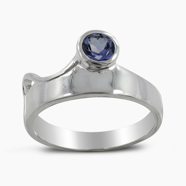 925 Sterling Silver Blue Topaz Rings