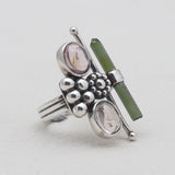 925 Sterling Silver Tourmaline Women Rings