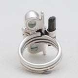 925 Sterling Silver Tourmaline Women Rings