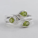 Peridot Gemstone Sterling Silver Ring