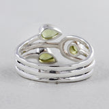 Peridot Gemstone Sterling Silver Ring