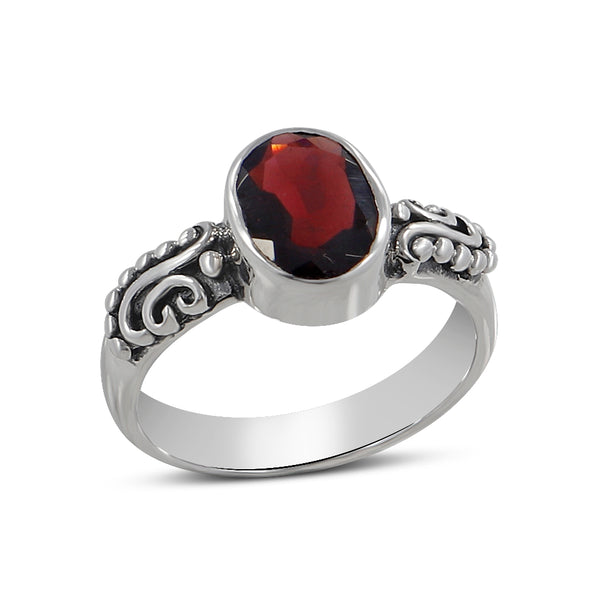 Garnet 925 Sterling Silver Rings