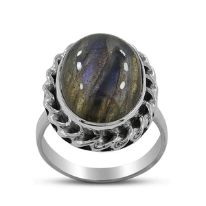 925 Sterling Silver Labradorite Rings
