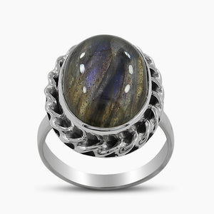 925 Sterling Silver Labradorite Rings