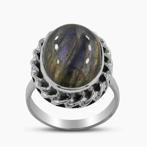 925 Sterling Silver Labradorite Rings