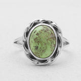 Gaspeite Silver Rings
