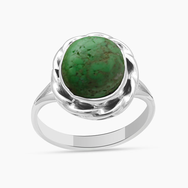 Gaspeite Silver Rings