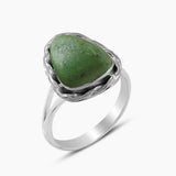 Gaspeite Silver Rings