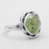Gaspeite Silver Rings