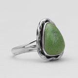 Gaspeite Silver Rings
