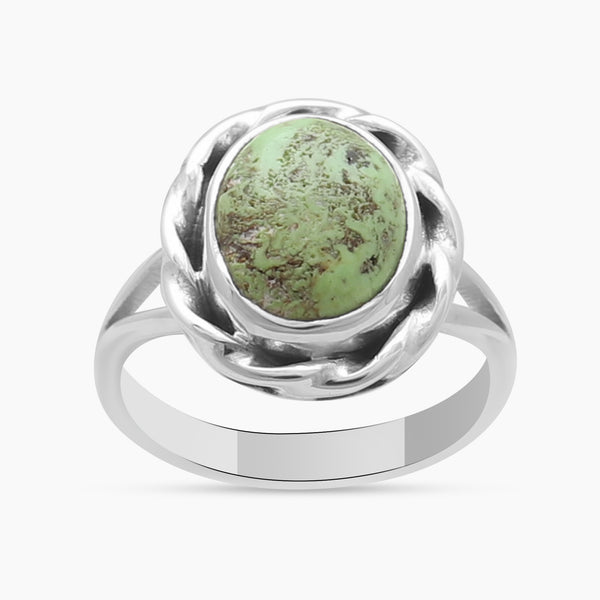 Gaspeite Silver Rings