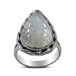 925 Sterling Silver Rainbow Moonstone Rings
