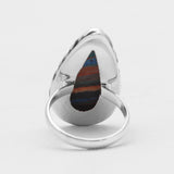 Rainbow Calsilica Silver Rings