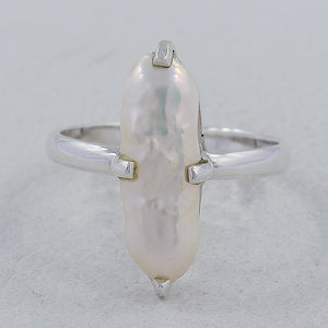 925 Silver Natural Pearl Ring