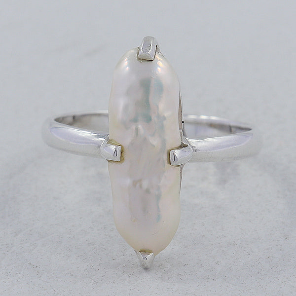 925 Silver Natural Pearl Ring