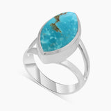 Natural Rainbow Moonstone Silver Rings