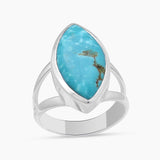 Natural Rainbow Moonstone Silver Rings