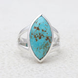 Natural Rainbow Moonstone Silver Rings