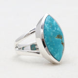 Natural Rainbow Moonstone Silver Rings