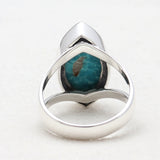 Natural Rainbow Moonstone Silver Rings