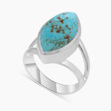 Natural Rainbow Moonstone Silver Rings