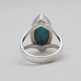 Natural Rainbow Moonstone Silver Rings