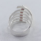 Mystic Quartz Spiral Silver Ring