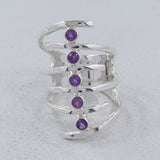 Mystic Quartz Spiral Silver Ring