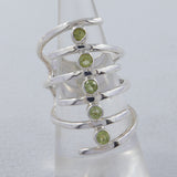 Mystic Quartz Spiral Silver Ring